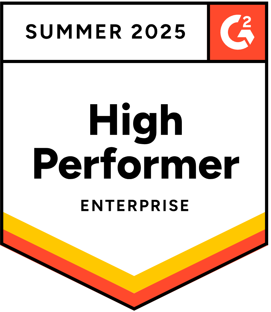 G2 Badge: Summer 2025. High Performer- Enterprise