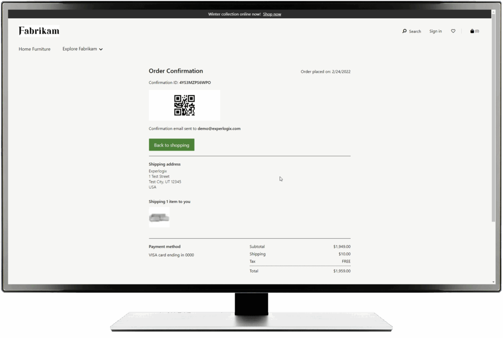 A desktop monitor with a screenshot of the BOM and routings of a furniture configuration.