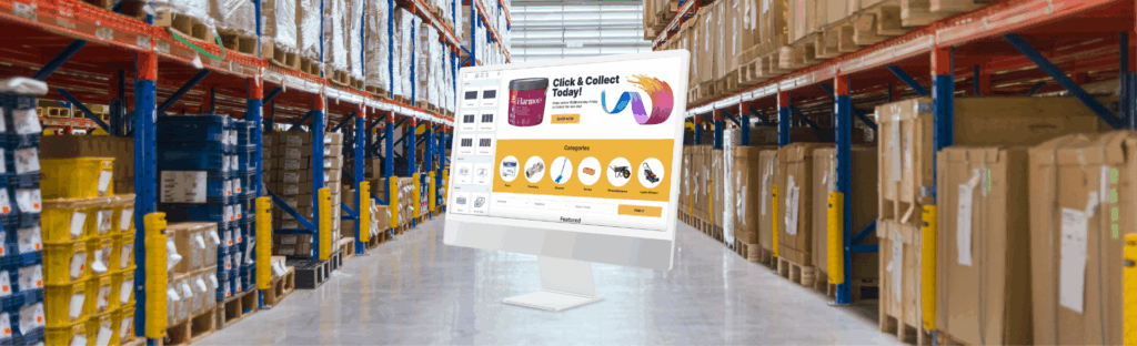 Graphic showing modern B2B commerce strategy for wholesale, distribution, and manufacturing businesses