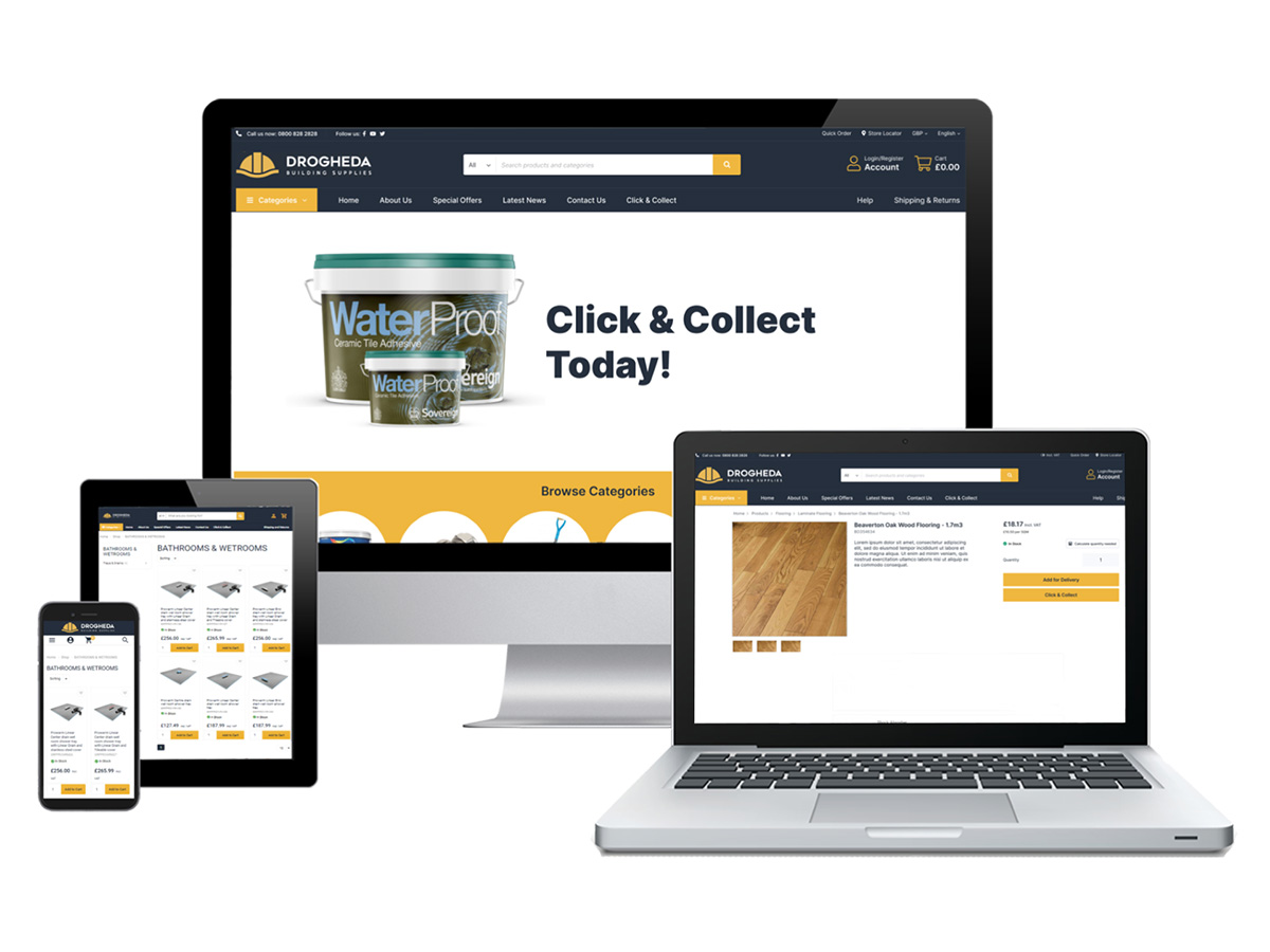 Experlogix Digital Commerce solution shown in a variety of devices.