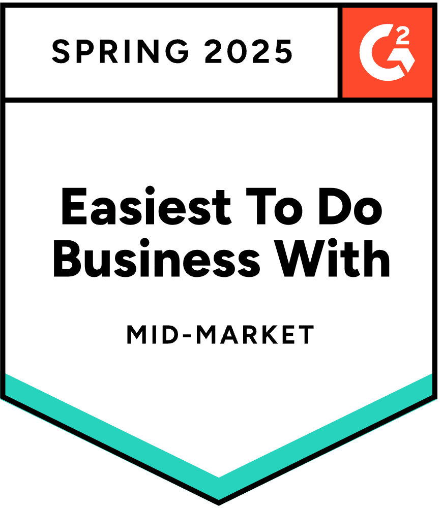 G2 Spring 2025 Badge Easiest to do Business With